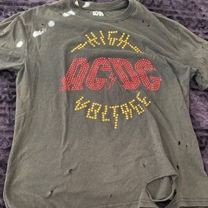 AC/DC Kids High Voltage Tee - Black with Red and Yellow